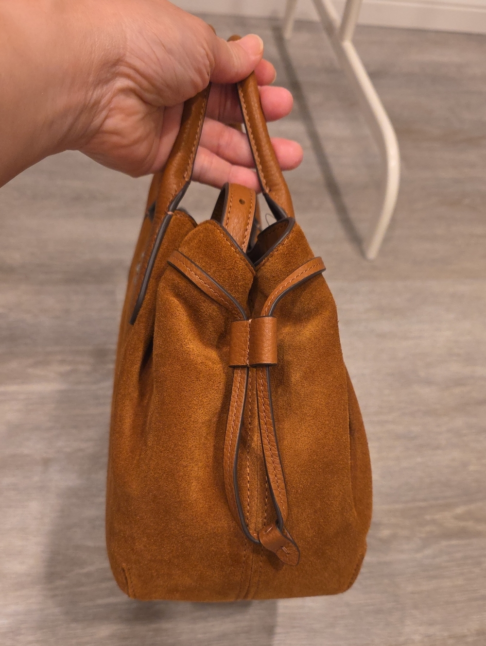 NWT Kate Spade Suede Dumpling Satchel Handbag In Warmgingerbread Color. - Picture 10 of 10